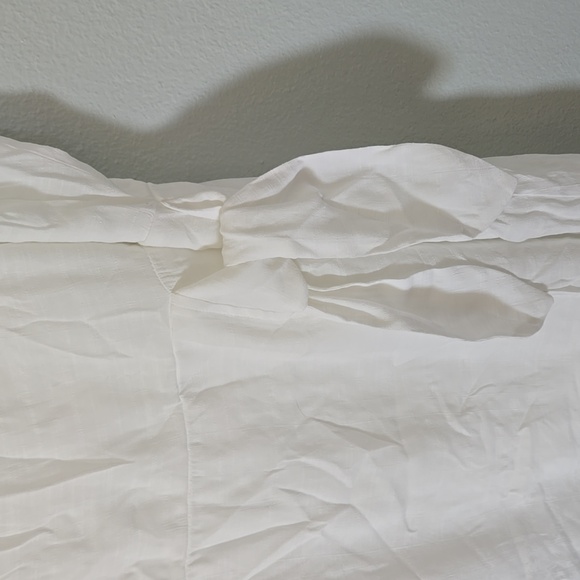 Nine West | White Spaghetti Strap Faux Wrap Mini Dress Size XL - Picture 3 of 10